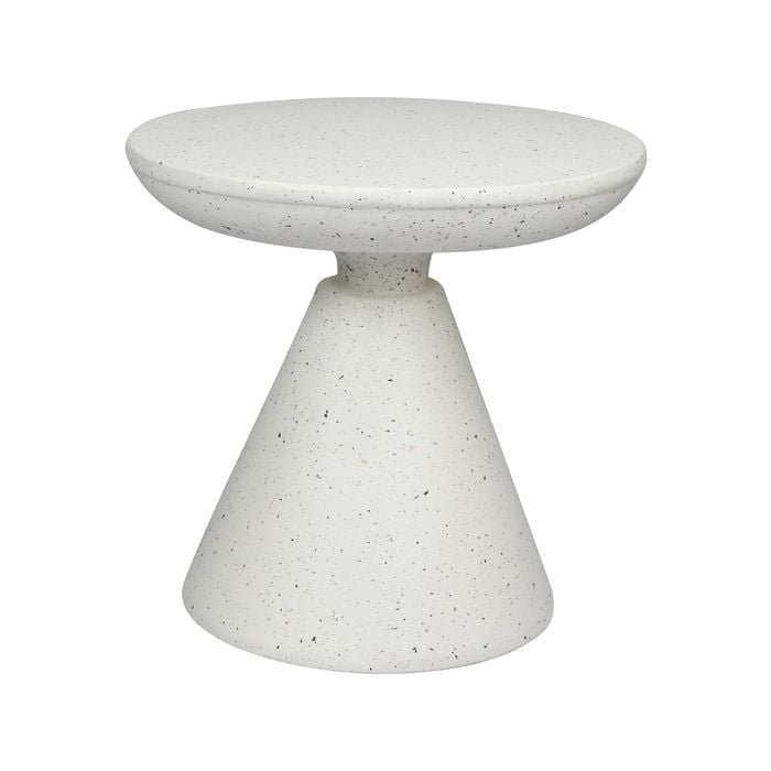 Levede Terrazzo Side Table – Modern Hourglass Coffee Table, 51cm