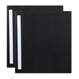 2x Marbig Deluxe Pe 50mm 4d-ring Binder A4 File Organiser Document Holder Black