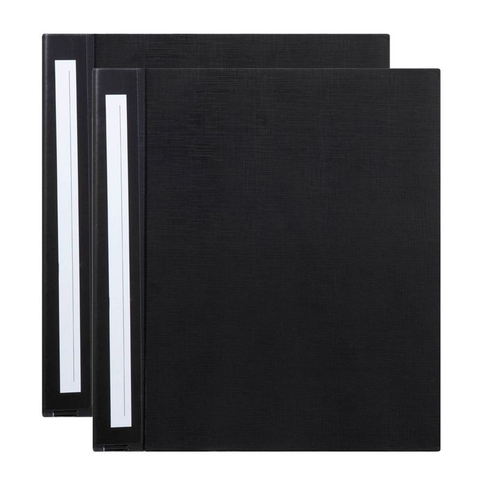2x Marbig Deluxe Pe 50mm 4d-ring Binder A4 File Organiser Document Holder Black