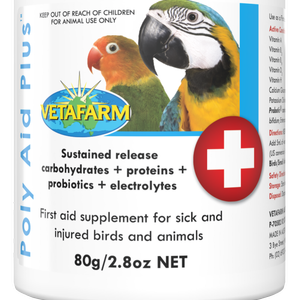 Vetafarm Poly-Aid Plus Supplement for Sick & Injured Birds & Animals 80g