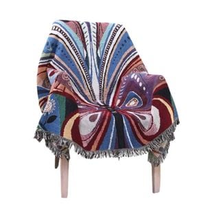Anycozy Throw Blanket 130×160cm Butterfly Double Sided Pattern Sofa Towel Outdoor Camping Mat