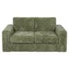 Ufurniture 162cm 2 Seater Sofa Wide-wale Corduroy Loveseat No Assembly Green