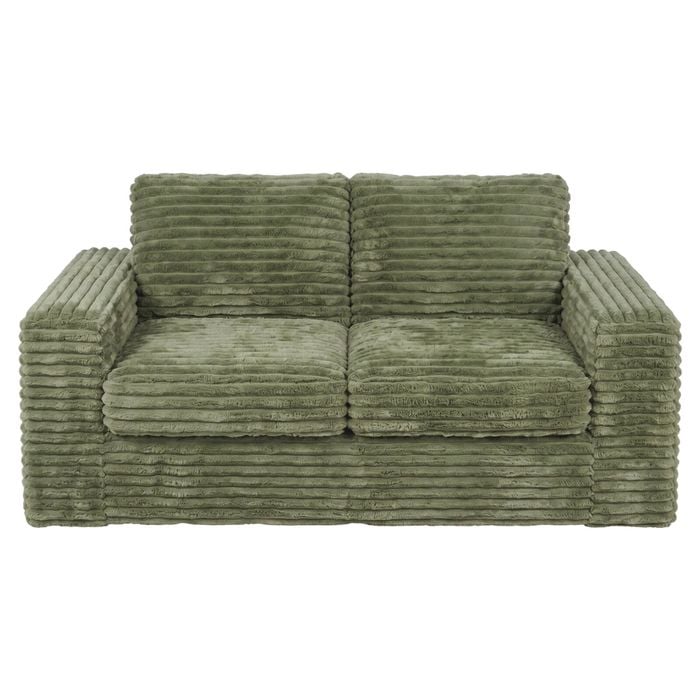 Ufurniture 162cm 2 Seater Sofa Wide-wale Corduroy Loveseat No Assembly Green