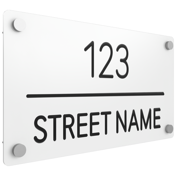 ProtectorAl 380 x 220mm White Gloss ACM Engraved Custom House Sign ...