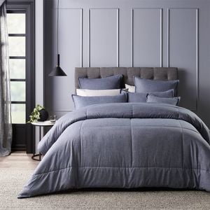 Maynard Comforter Blue Queen/king Bed With Pillowcase