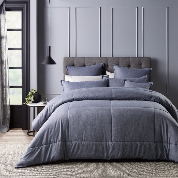 Maynard Comforter Blue Queen/king Bed With Pillowcase