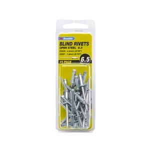 Zenith Blind Rivet Open Steel 3/16"D x 5/16"G  25pk