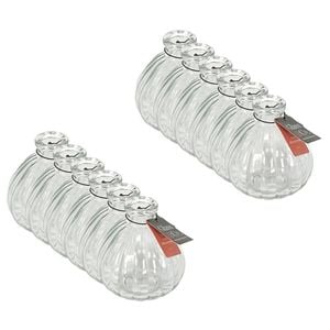 12PK Glass & Co Ribbed Round Glass Vase 243.2x9.4cm - Clear