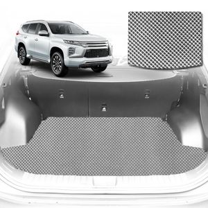 6D Diamond Car Boot Mat for Mitsubishi Pajero (NS/NT/NW/NX)2006-2021-Cargo Mat-Grey-Outback GT