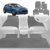 6D Diamond Car Floor Mats for Hyundai i30 2017-Current-Full Set-Grey-Outback GT