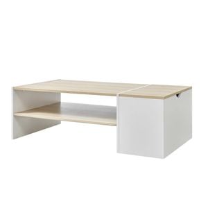 Klea Coffee Table With Storage Oak And White