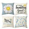 Catzon 4 Pcs Sunflower Throw Pillow Covers Summer Porch Home Decor 40X40cm-Set 3