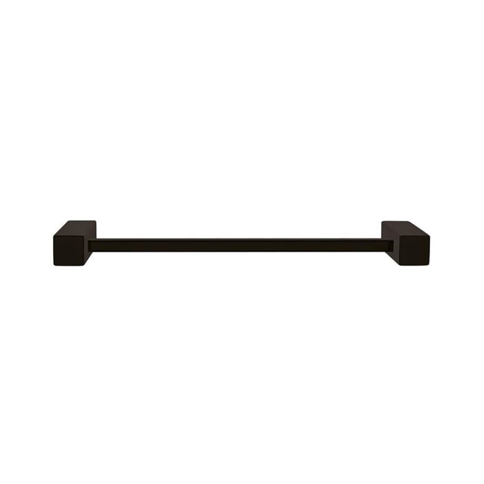 Single Towel Rail 300mm – Black Satin Square