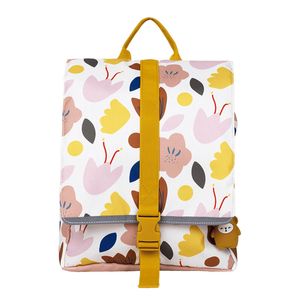 Fabelab Kids/Children Eco Backpack Bag w/ Keychain Small 32cm Flowers 3y+