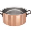 Matfer Bourgeat Copper Casserole - 240mm, Stainless Steel Interior, Cast Iron Handle