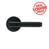 Ikonic Black Matte Knurled Privacy Lever Set