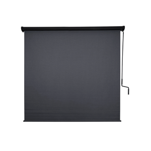 Coolaroo 2.4 x 2.4m Gunmetal Crank Operated Roller Blind with Pelmet