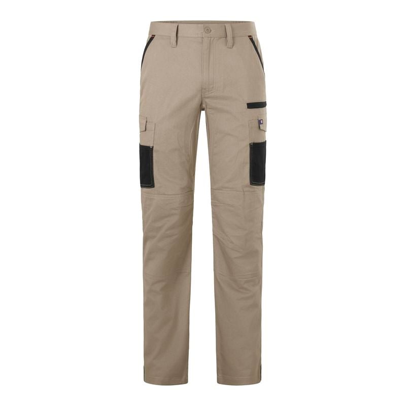Size 82R Khaki Cargo Cotton Stretch Pant
