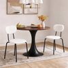 Advwin Set of 2 Dining Chairs Kitchen Chairs Velvet Beige