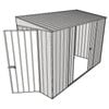 Build-A-Shed 1.2 x 3.0 x 2.0m Skillion Double Sliding Side Door Shed - Zinc