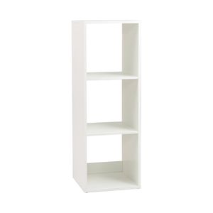 Costway 3-Tier Storage Bookcase Open Display Shelf White