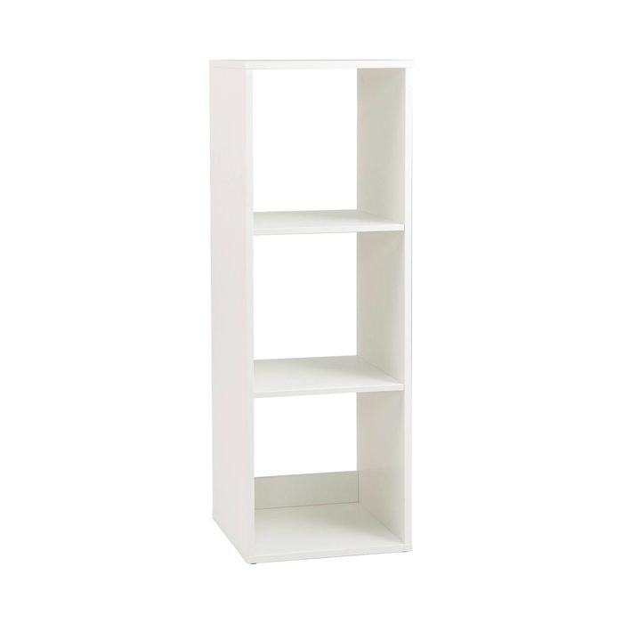 Costway 3-Tier Storage Bookcase Open Display Shelf White