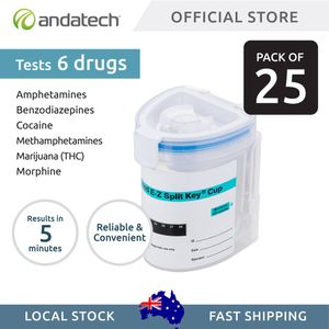 SureStep 6-in-1 EZ Split Urine Drug Test Kit (Pack of 25)