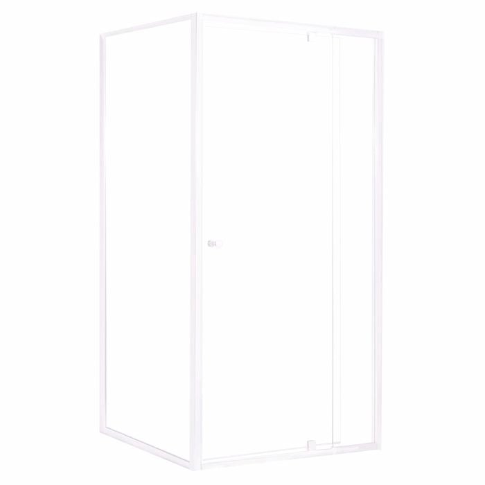 Estilo 900 x 1830mm White Semi Frameless Shower Screen