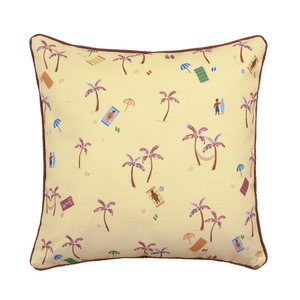 Mimosa 48cm x 48cm Beach Club Motif Butter Outdoor Cushion
