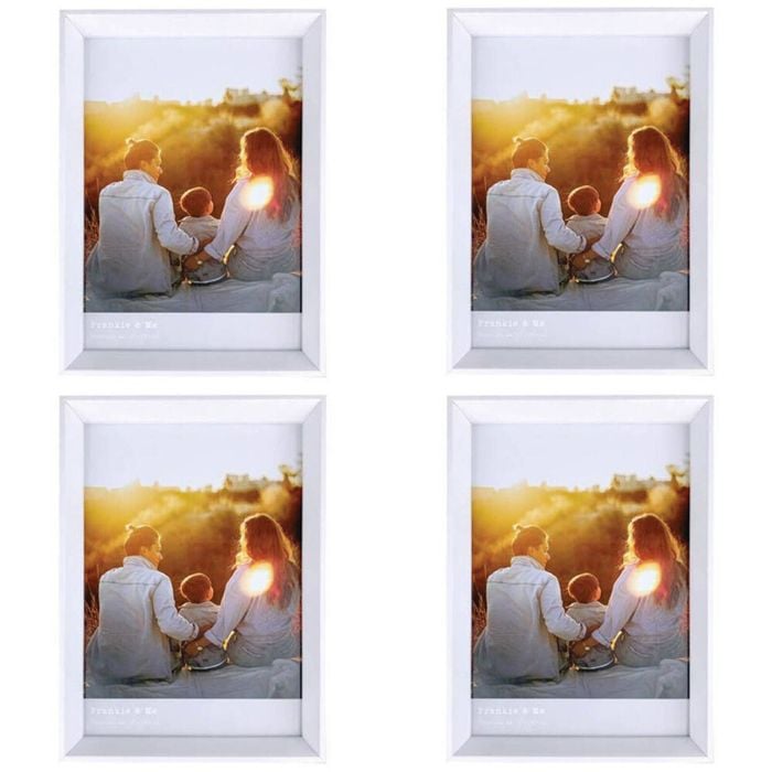 4PK Frankie & Me Window Wooden A4 Picture Frame Home/Office Photo Decor White