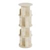 Advwin 4 Tiers Bookshelf Rotating Corner Bookcase Cabinet Revolving Display Stand Rack Oak