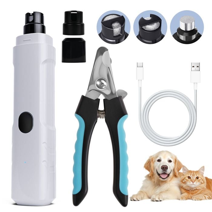 Advwin Electric Pet Dog Cat Nail Grinder and Dog Nail Clippers Kit 3 Speeds
