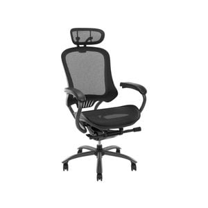 Maestro Furniture Lopez Adjustable Mesh Ergonomic Office Executive Computer Chair W/ Headrest - Black