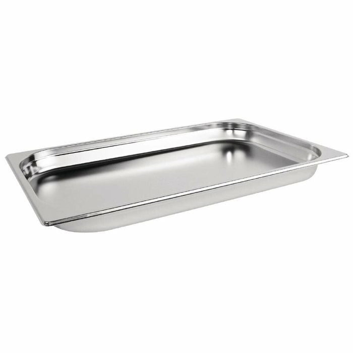 Vogue Gastronorm Tray Stainless Steel 1/1 40mm Deep Food Pan Container