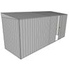 Build-a-Shed 1.5 x 4.5 x 2m Single Sliding Side Door Skillion Shed - Zinc