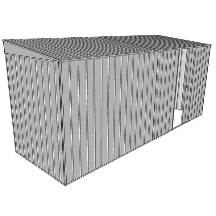 Build-a-Shed 1.5 x 4.5 x 2m Single Sliding Side Door Skillion Shed - Zinc
