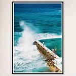 Galrie Bondi Beach Icebergs II Art Print Photography, Black Frame, A0 84 x 119cm (33 x 47inch)