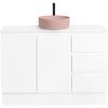 CIBO 1200mm White Nordic Full Height Bathroom Vanity with Pale Pink Countertop Basin