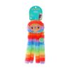 Paws And Claws Plush Crinkle Octo-Sloth Dog Chew/Cuddle/Tug Squeaker Toy Rainbow