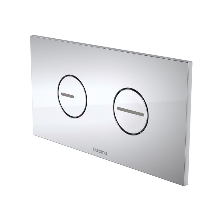 Caroma Chrome Invisi II Round Dual Flush Plate and Buttons