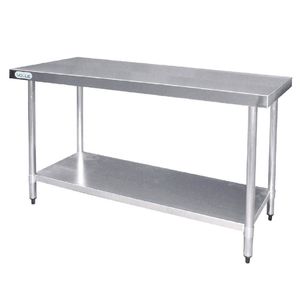Vogue Stainless Steel Prep Table 1200mm Commercial Kitchen Bench Worktop