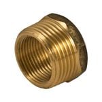 Brasshards 20 x 15mm Brass Threaded Hex Reducing Bush