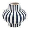 J.Elliot Home Jaimie Stripe Vase 16.5x16.5x16cm Navy