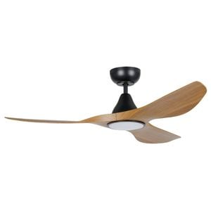 Eglo Surf 48" Dc Fan Led Tri-col Burmese Teak/black