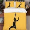 3D Yellow Basketball Player Dunk Quilt Cover Set Bedding Set Pillowcases 16