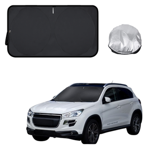 Front Windscreen Sun Shade for Peugeot 4008 SUV 2012 - 2017 - Standard 150 x 85 cm - Black