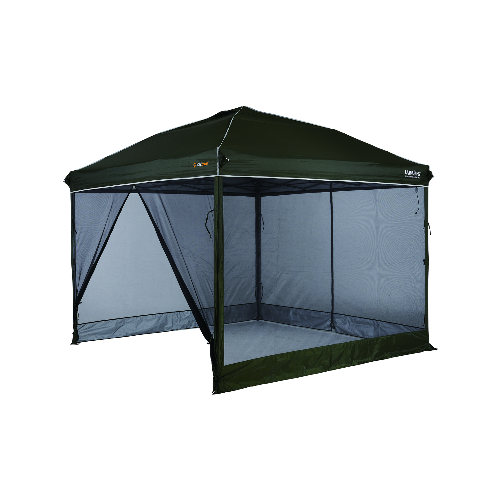 OZtrail 3m Quick Lock Lumos Gazebo w mesh walls Bunnings Australia