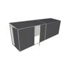 Build-a-Shed 1.5 x 6 x 2m Sliding Door Tunnel Shed With 1 Hinged Side Door - Grey
