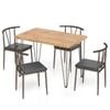 Costway 5pcs Dining Table Set Kitchen Table & 4 Spindle Back Chairs