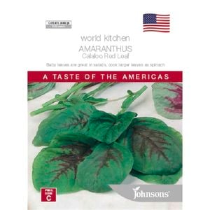 Johnsons Seed Amaranthus Calaloo Red Leaf World Kitchen